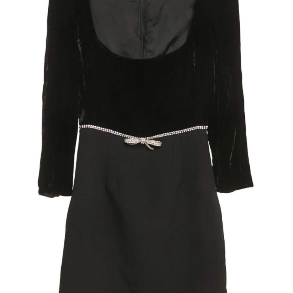 Miu Miu black bow mini dress